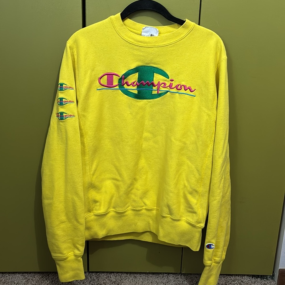 Men’s Champion Pop Colors Crew Neck Sweatshirt Small